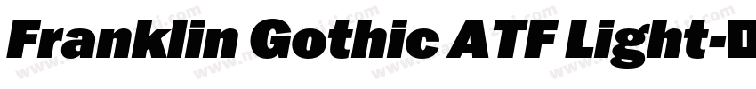 Franklin Gothic ATF Light字体转换